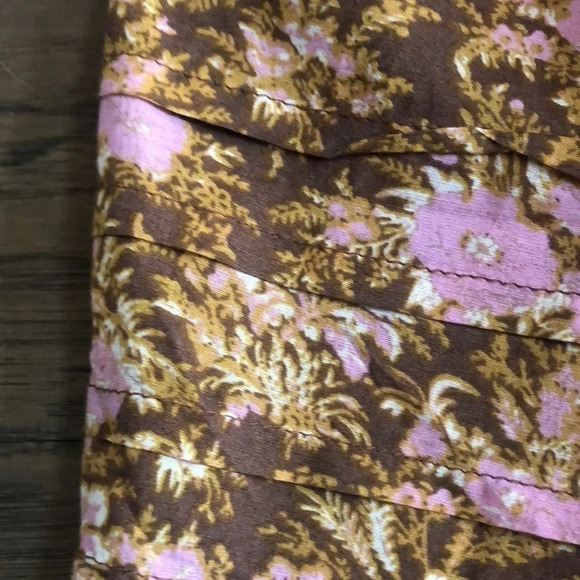 Free People Shea floral dress chocolate combo Medium New with Tags - Picture 7 of 13